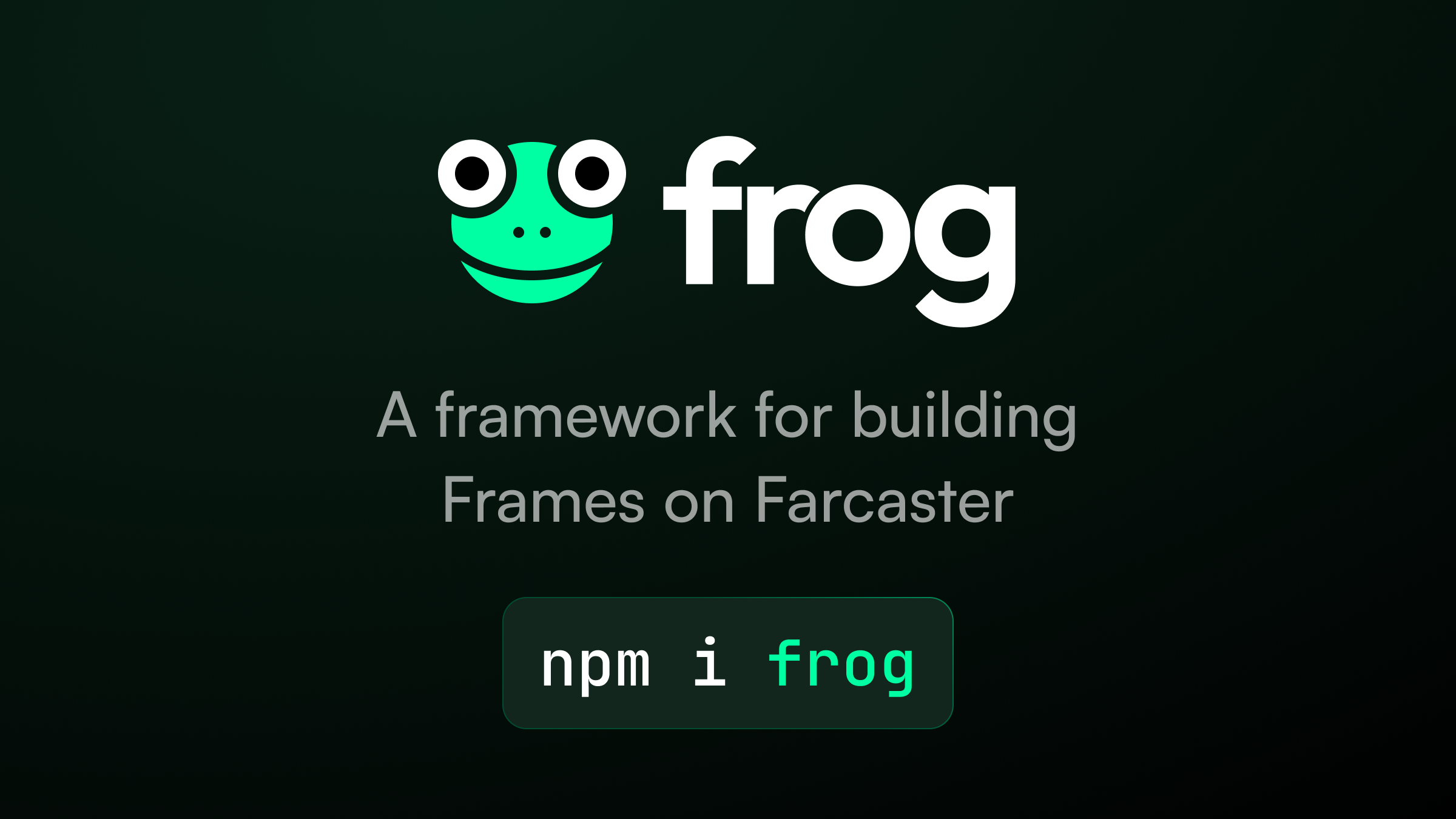 Getting started – Frog